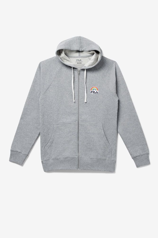 Fila Hoodie Mens Grey Paper X | Archer - Ireland 28643-JUSD